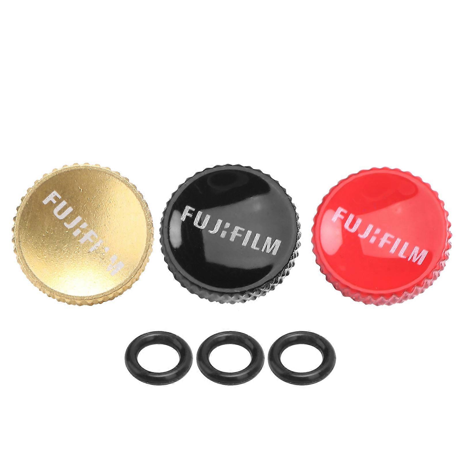 Camera Metal Concave Shutter Release Button with Rubber Ring for Fujifilm X Series
