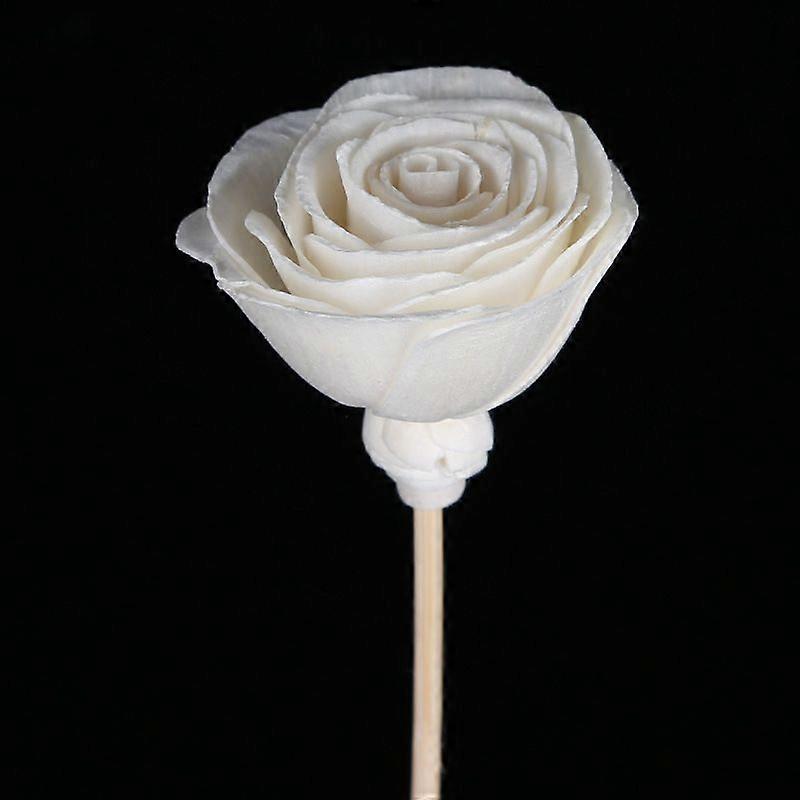 4Pcs Artificial Rose Flower Aromatherapy Diffuser Sticks Natural Rattan Scent Diffuser Refill for Essential Oils Home Decor for Living Room Bedroom Ba