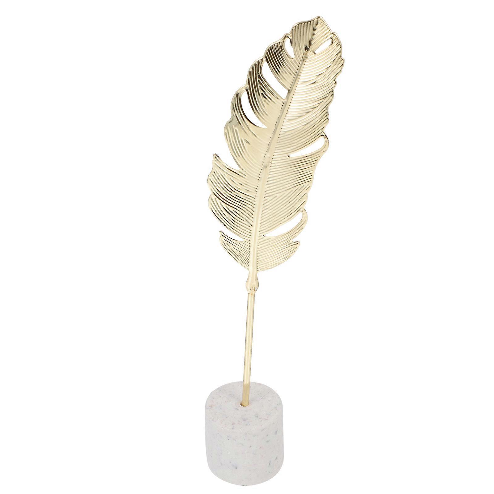 Golden Iron Adornment with Wooden Base for Desktop Decoration and Photo Props 1pc