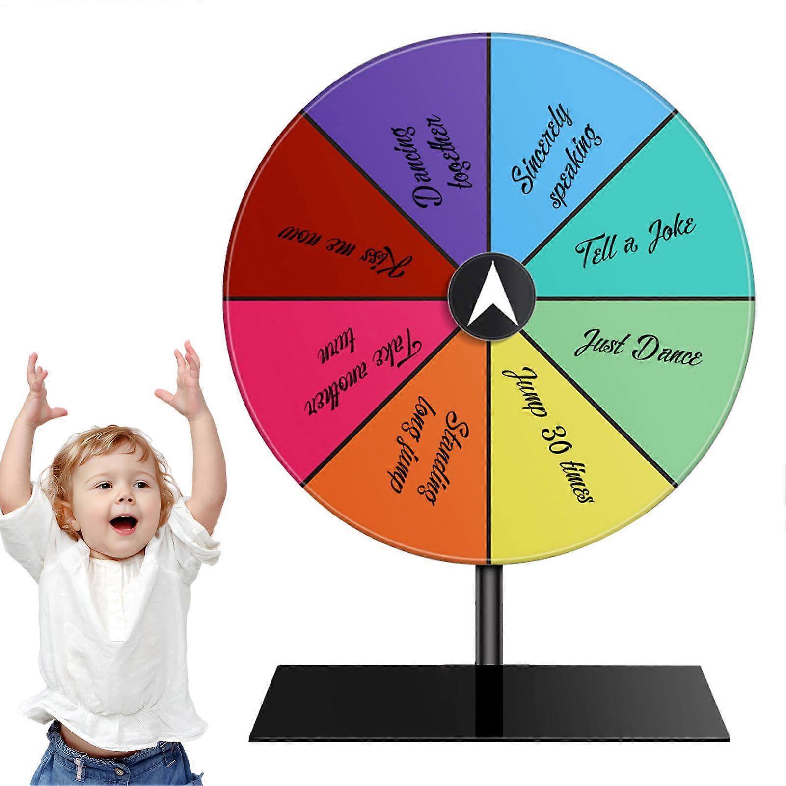 Board Roulette Wheel Game, Dry Erase Spinner for Party, Carnival, Office