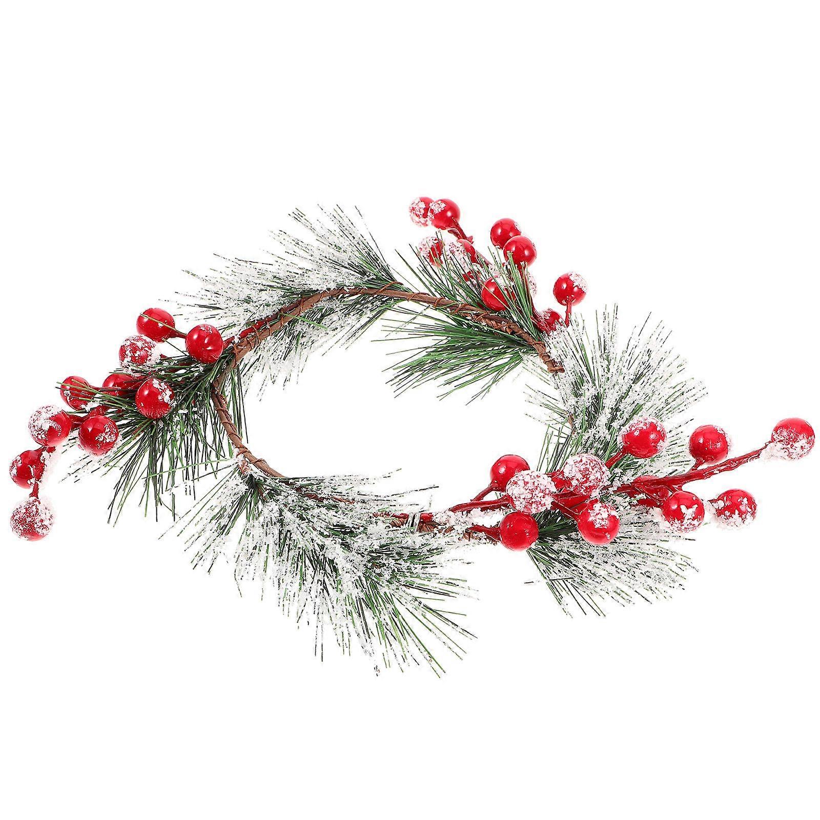 Christmas Candle Rings Decorative Holiday Wreath For Festive Occasions Assorted Color 1Pack