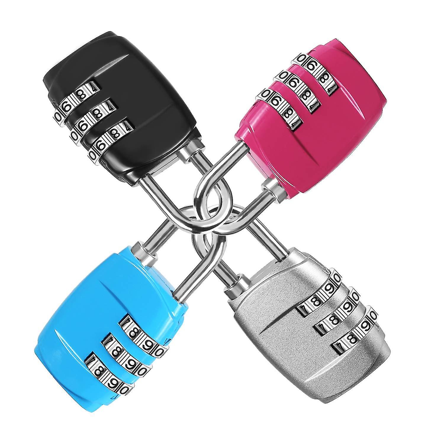 Luggage Locks, Combination Padlock,4 Pack 3 Digit Combination Padlock