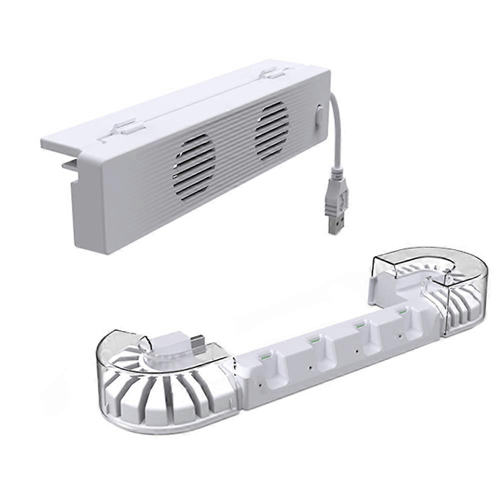 Gamepad Dual-charging Base For Switch OLED Gamers 31X14.6X8.2CM White Cooling Fan Design 1 Set