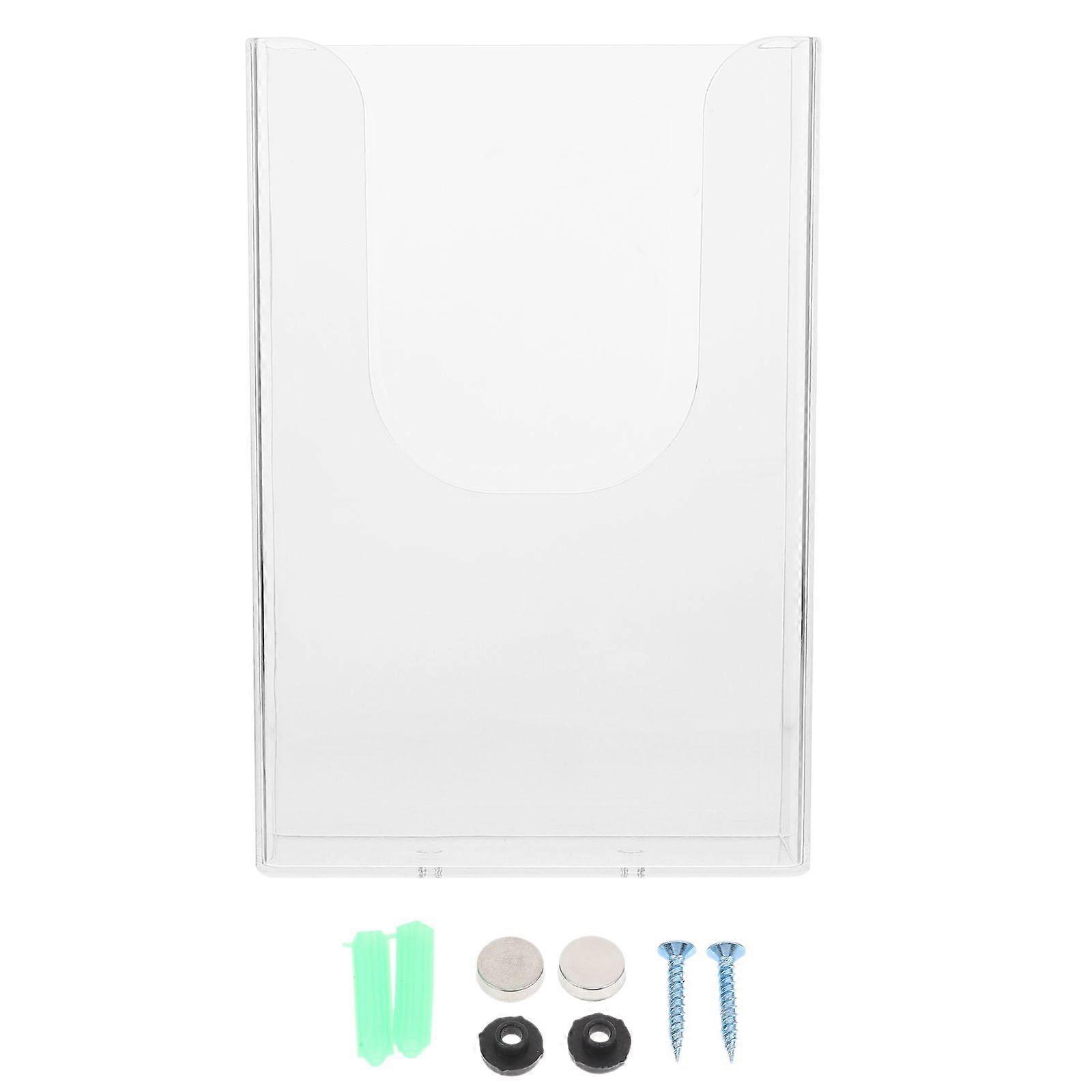 1 Pc Wall-mounted Document Organizer Practical Plastic File Holder (Transparent Color)