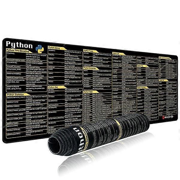 Programmation Python Tapis de souris Grands raccourcis Aide-mémoire Clavier Tapis de souris