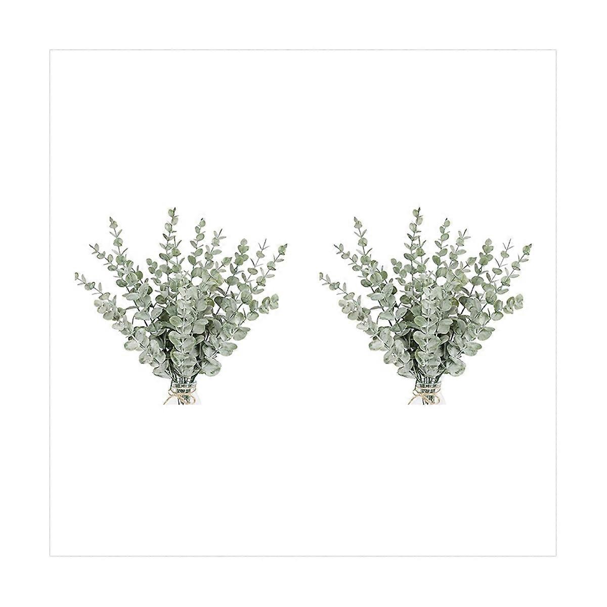 72 Pieces of Eucalyptus Stems Artificial Eucalyptus Leaf Stems True Gray Leaf Branches