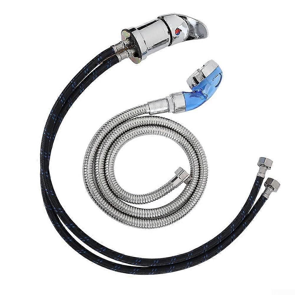 Stainless Steel Hose and Shower Head in this Barber Set for Shampoo Bed