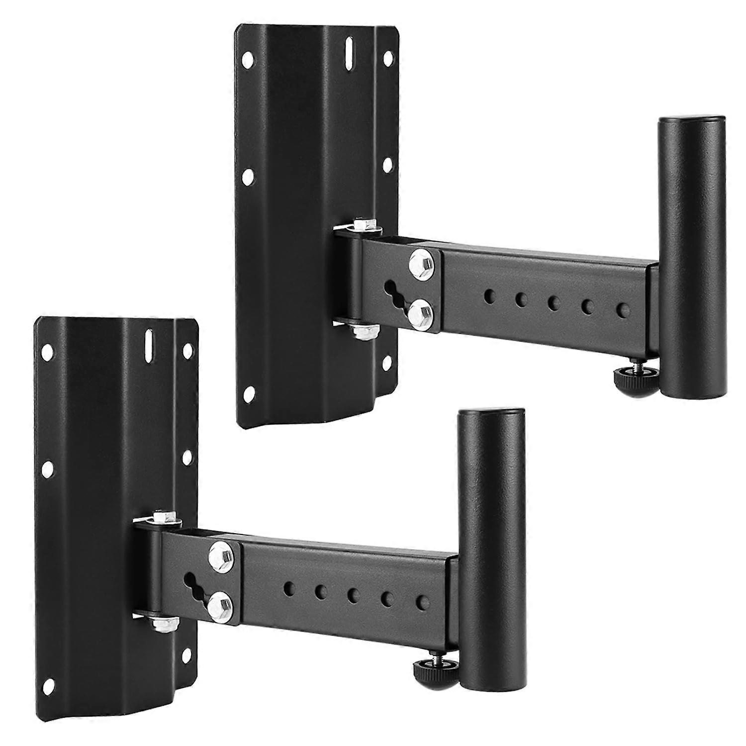 Speaker Wall Mount 2 Pack, Wall Bracket, Adjustable Length And Angle, DJ PA Speaker Holder, 35 Kg Load Capacity
