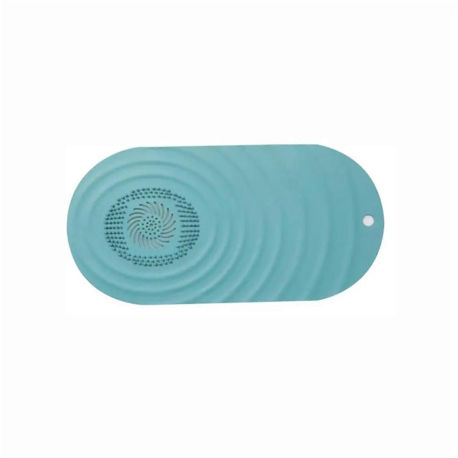 Shower floor drain covers, sink strainer filters, anticlog silicone drain deodorant pads, practical bathroom and kitchen accessories (Blue)