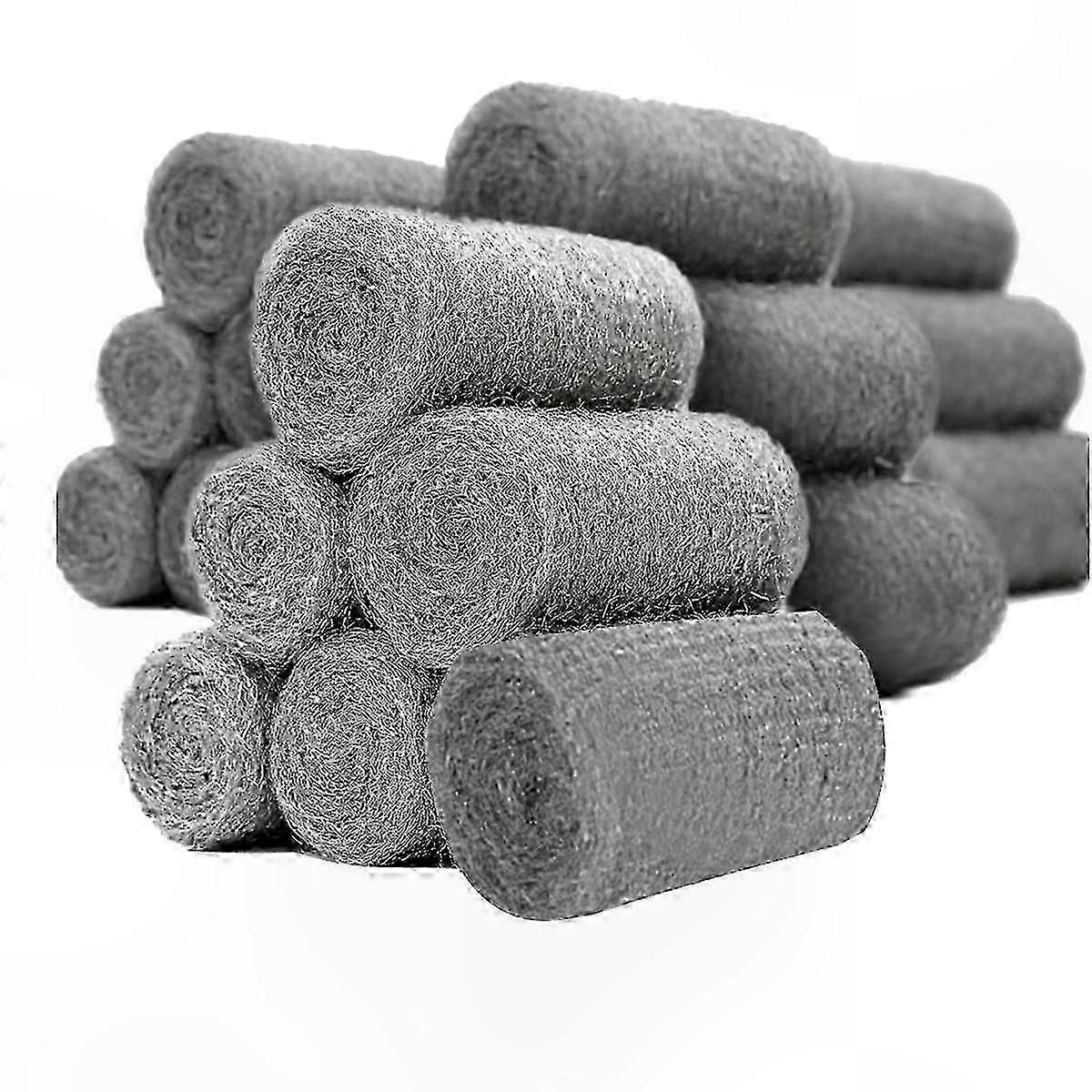 24-Pack Steel Wool for Cleaning and Rodent Control, Durable and Versatile Wire Wool Solution
