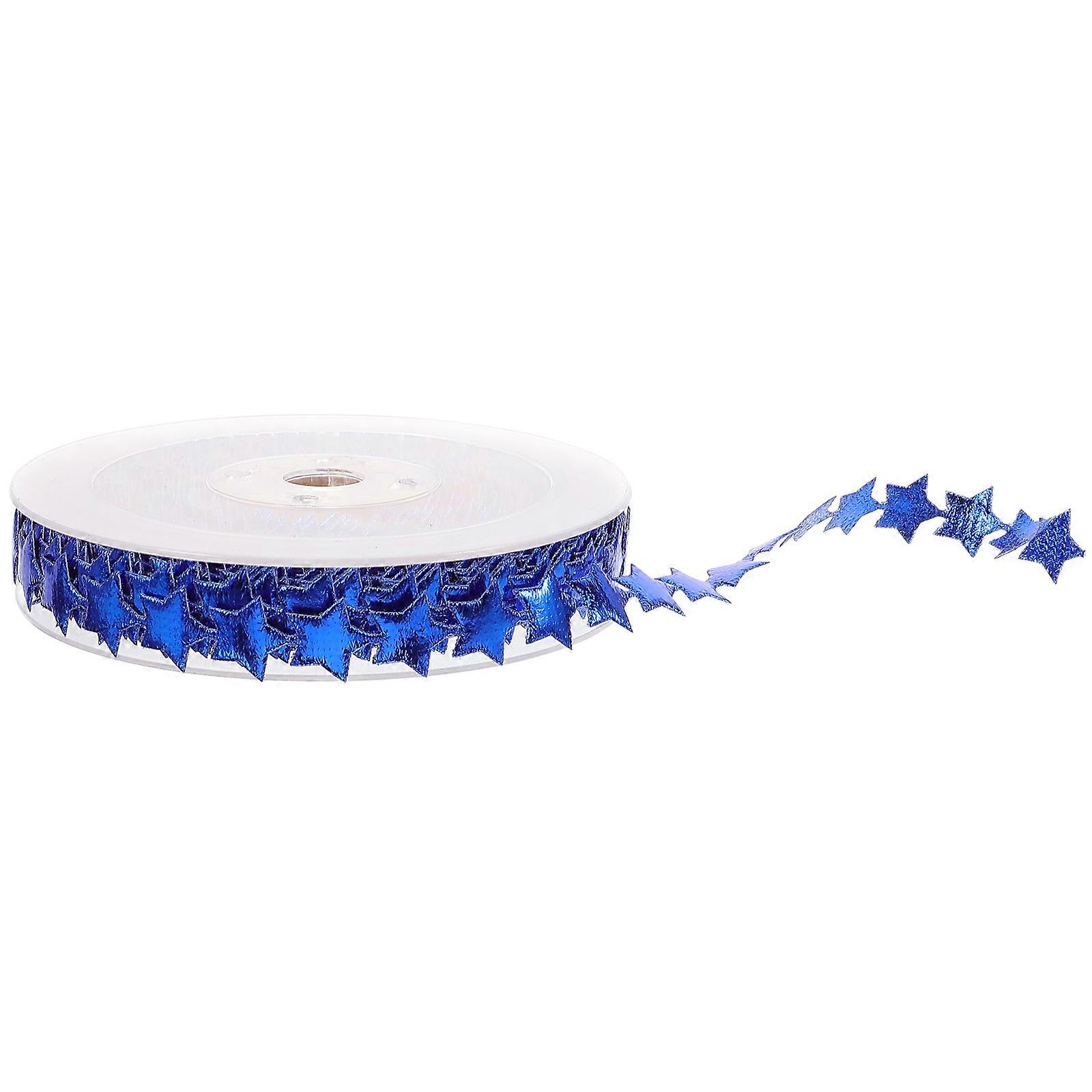 Stars Printed Decorative Ribbon Suitable For Craft Enthusiasts Blue 1 Roll
