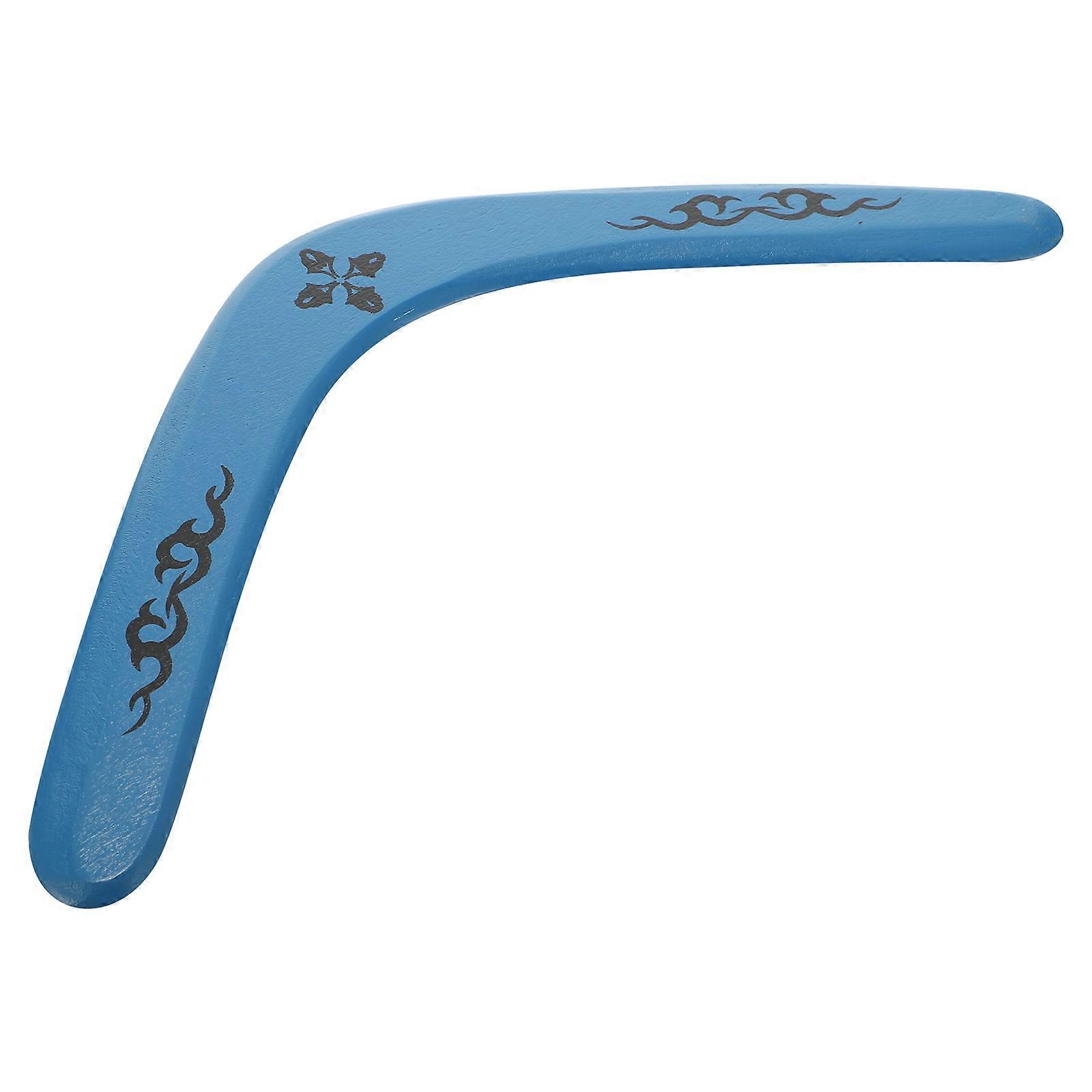 Outdoor Toy Boomerang Wood Toy For Kids Parent-Child Interaction Blue Color 1Set