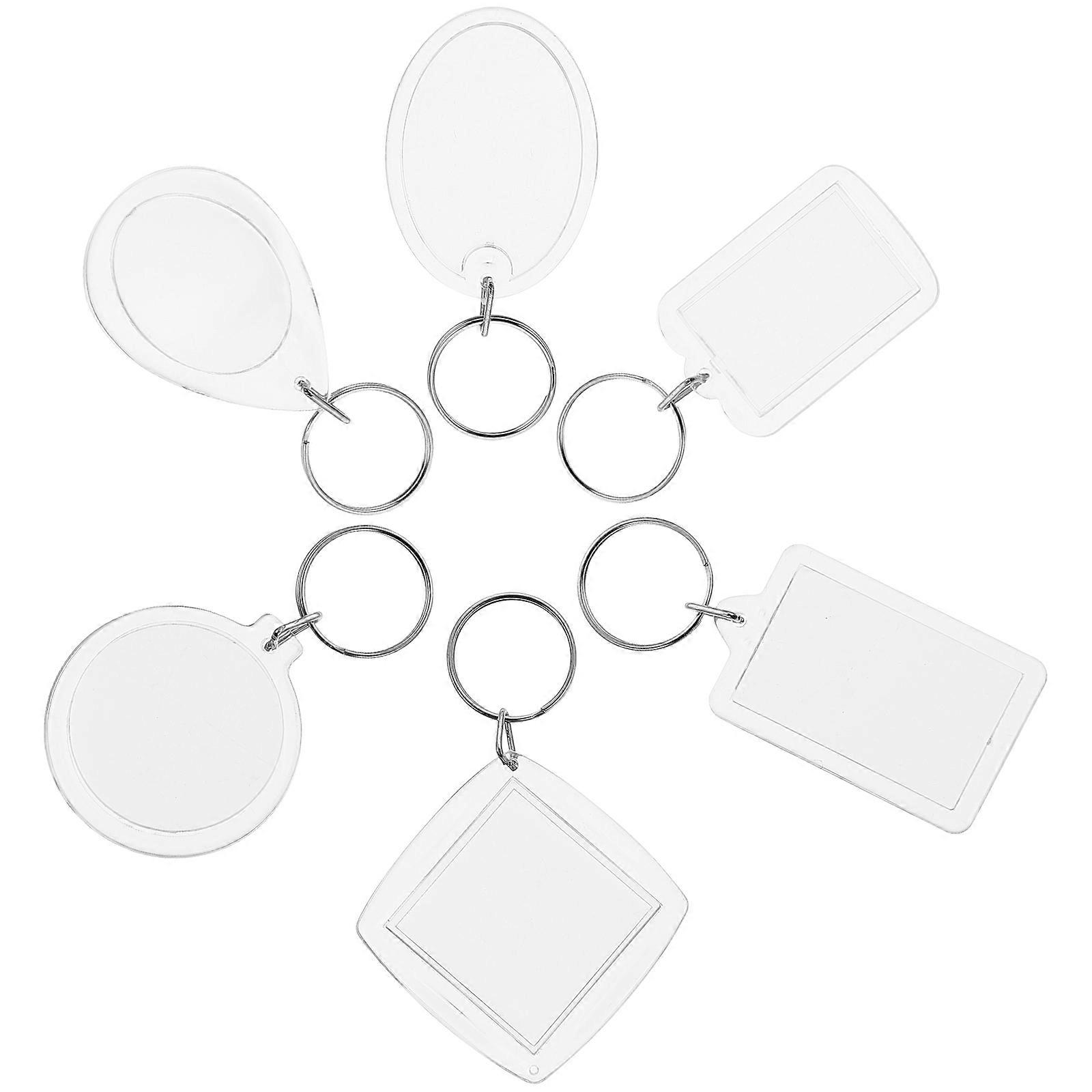 Acrylic Key Chains with Photo Inserts, Fine Polishing, Lasting Glossy Finish