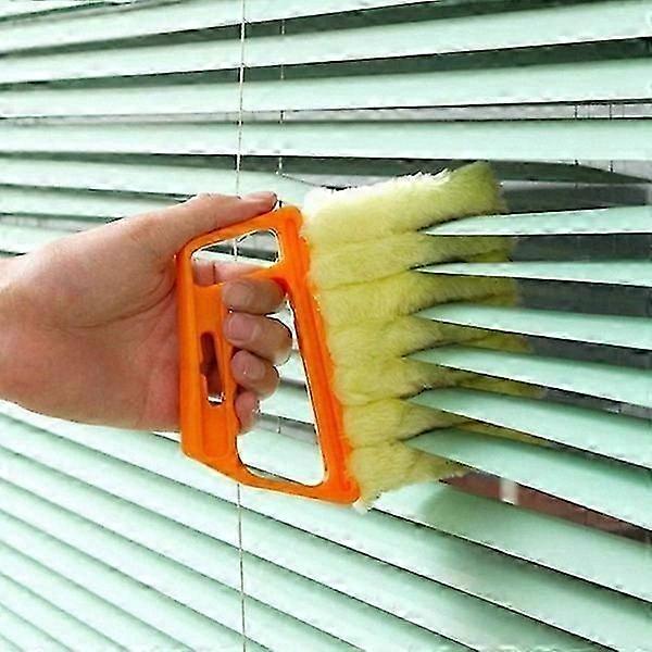 Microfibre Cleaning Brush for Window Blinds Household Dusting Tool Convenient Orange Duster 1Pc