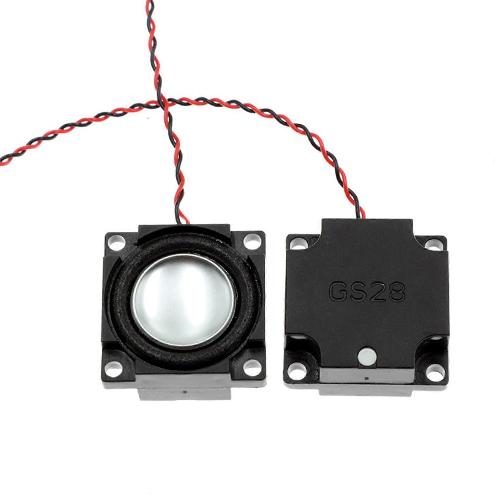 Square 28mm Magnets Speakers Component 2Pcs With Paper Cones Loudspeaker For Sound Setups