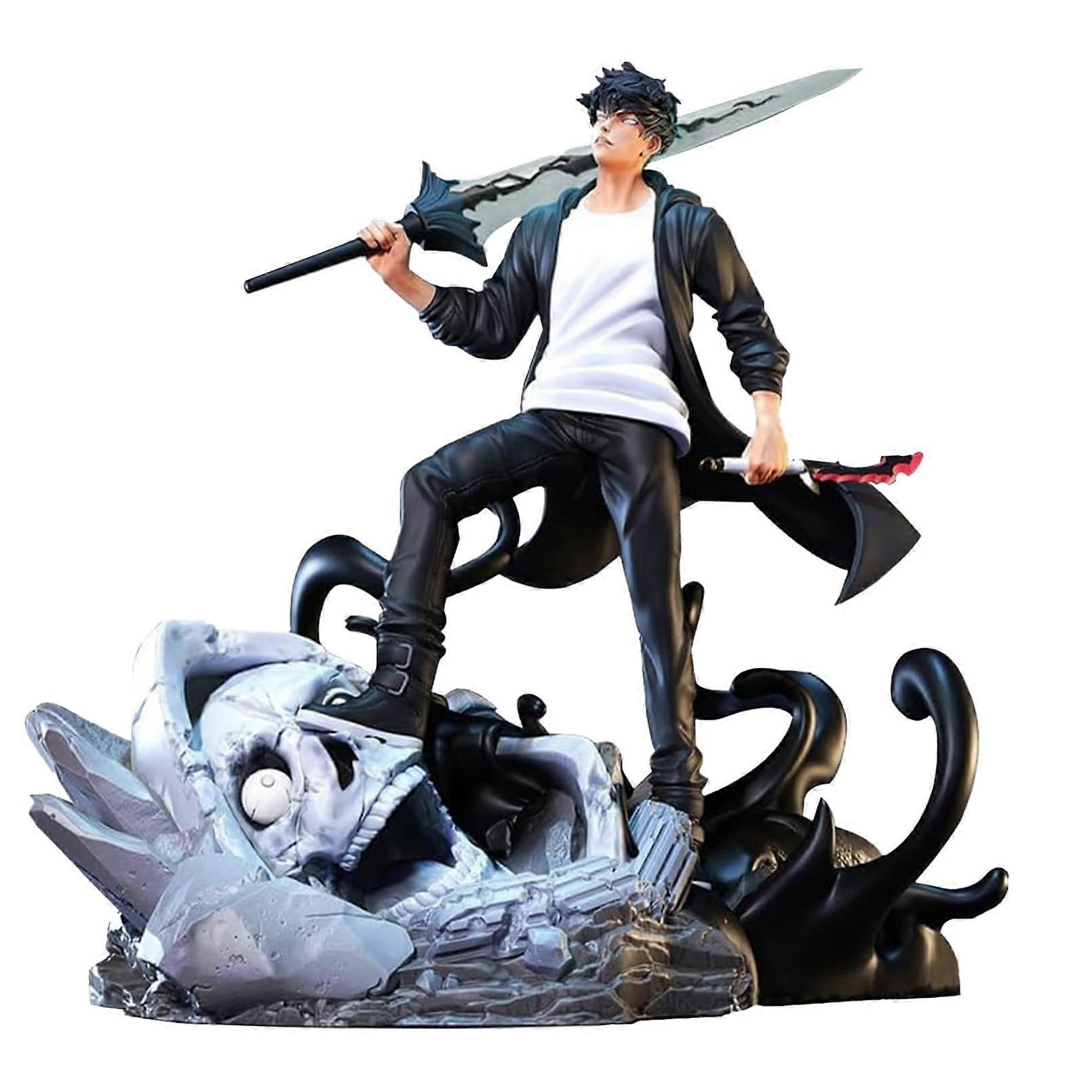 Sung Jin Woo Figure, 20 cm PVC Anime Statue, Tabletop Display, Collectible Figurine For Fans