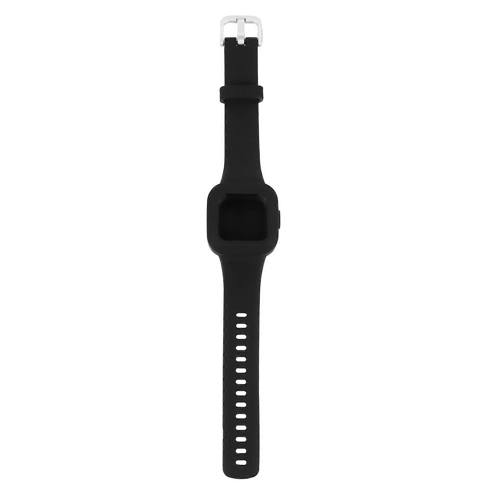 Stylish Black Silicone Watch Strap Replacement for GarminFit JR3 Smooth Durable Comfortable