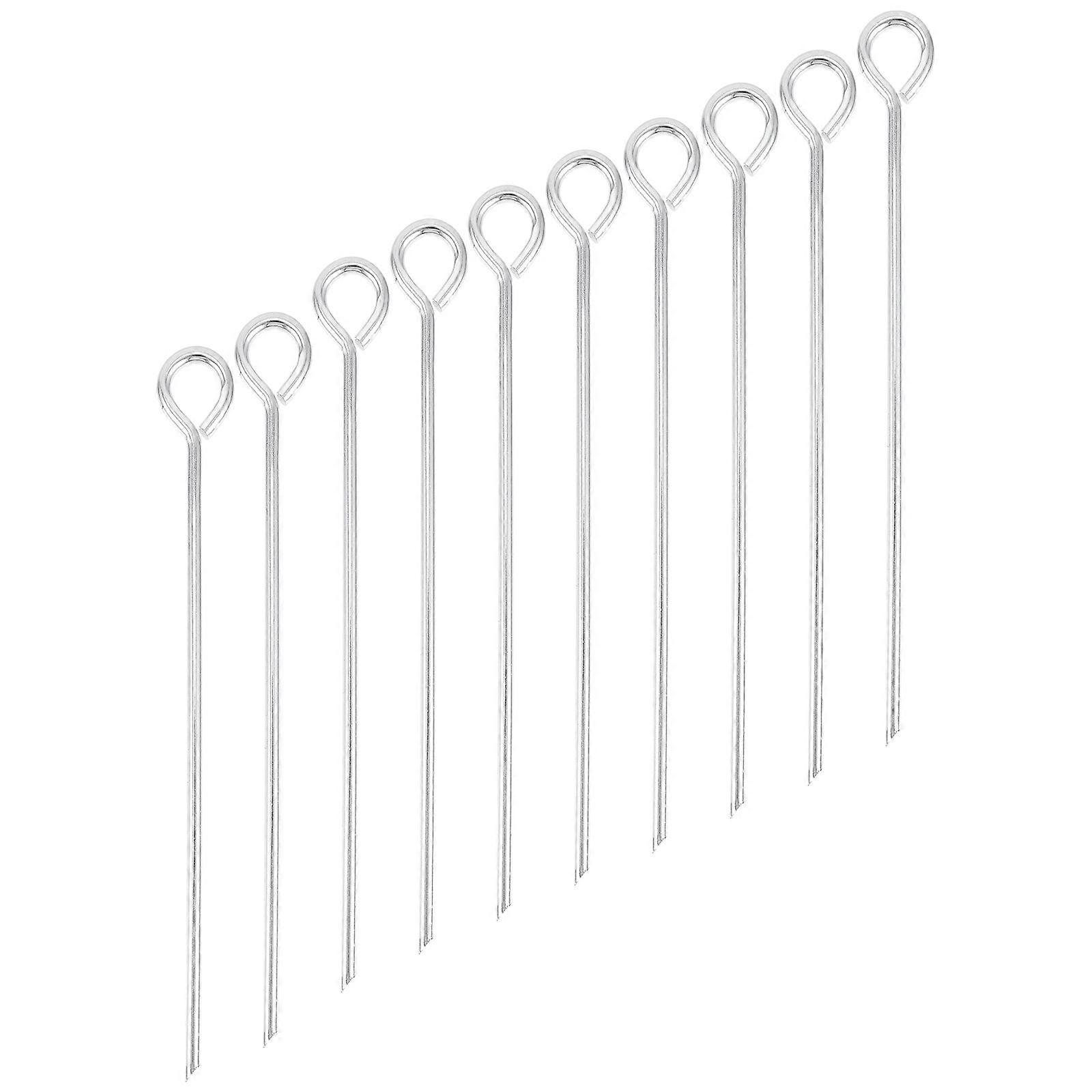 Tent Pegs For Camping Accessories 10Pcs Thickened Steel Nails Round Shape Rust Proof Weather Resistance