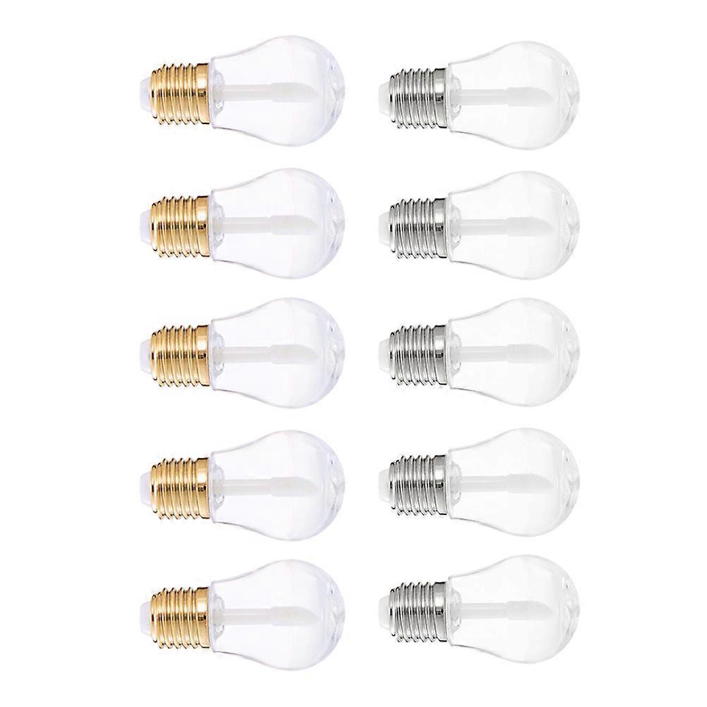 10pcs Mini Bulb Shaped Empty Lip Gloss Containers Refillable Durable Transparent Design Portable For Travel Diy Use