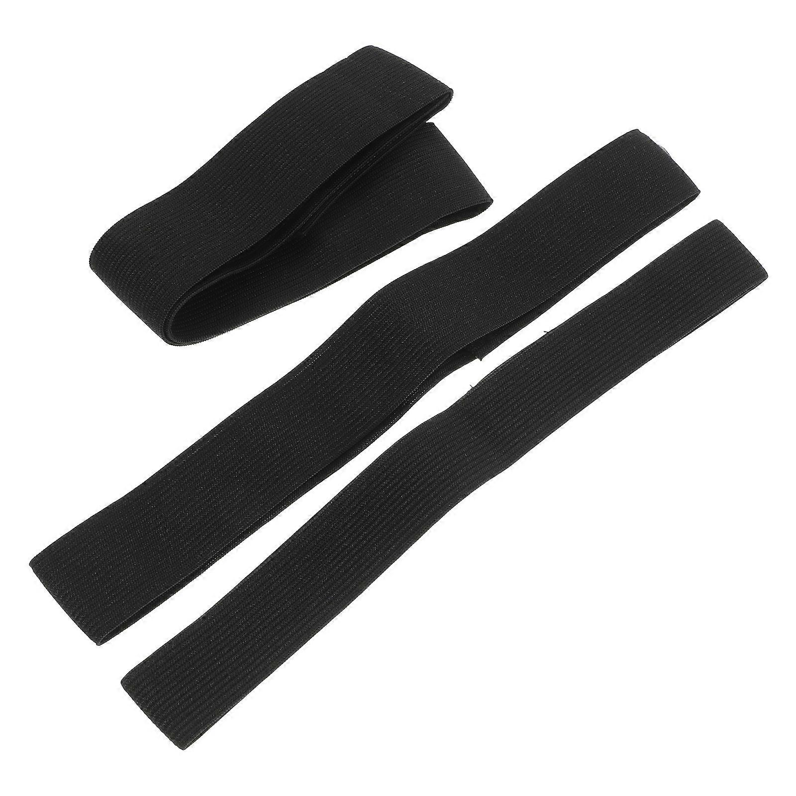 3Pcs Wigs with Fixed Elastic Band Creative Headgear Grip Band in Black