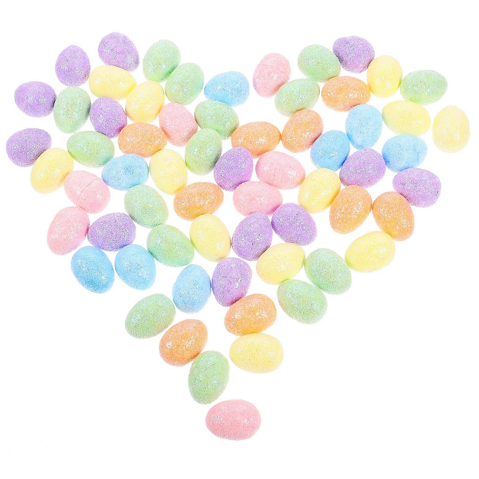 3 Bags Colorful Miniature Easter Eggs Glittering Stuffers Tiny Egg Props