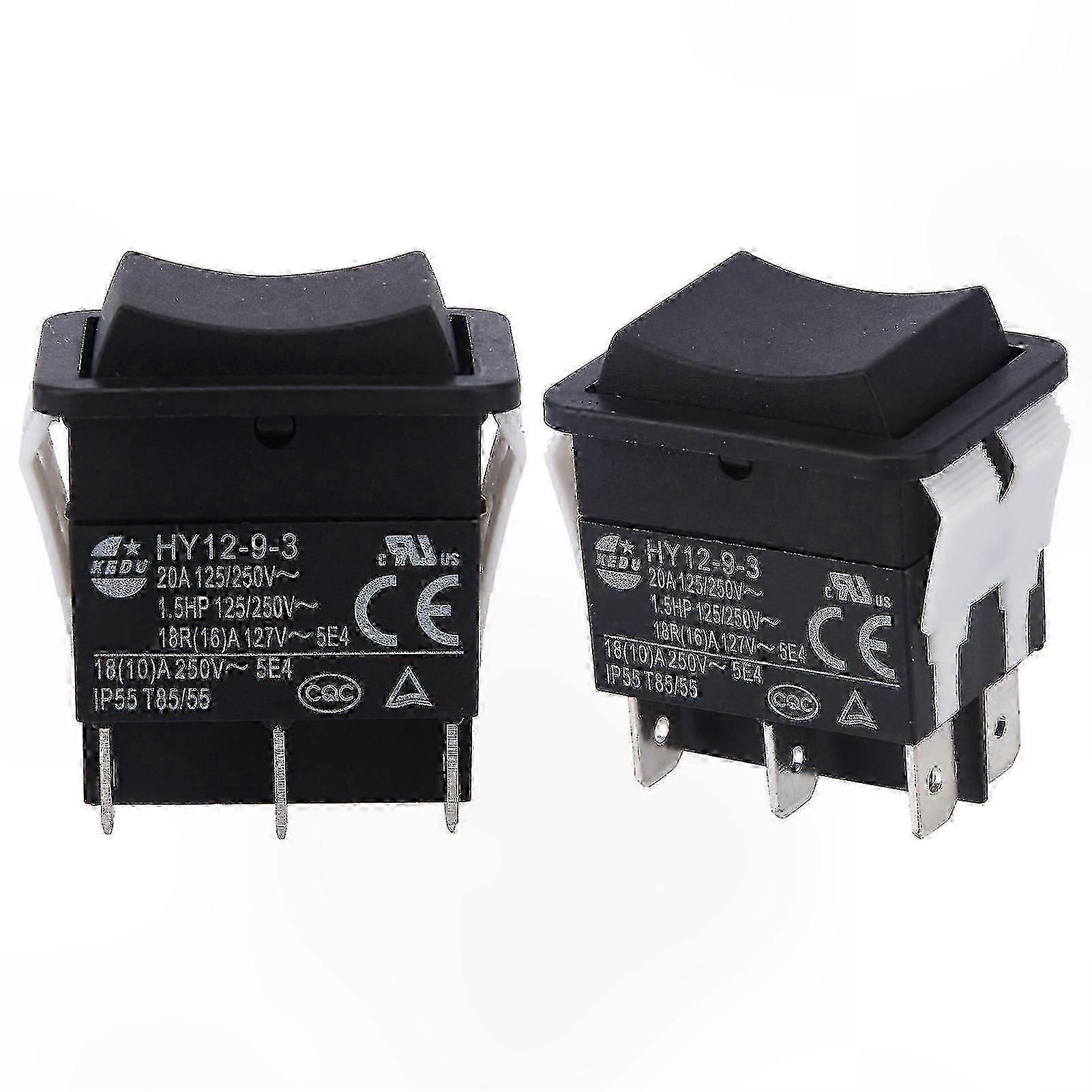 Single Pole Rocker Switch with Push Button for Industrial Use, Safe Arc Design