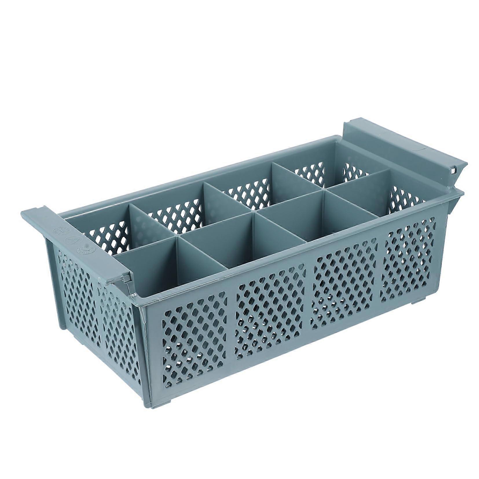 Cutlery Tray Basket Holder Strainer for Kitchen Sink - Portable Utensil Storage Device with Wire Design for Dishwasher Use