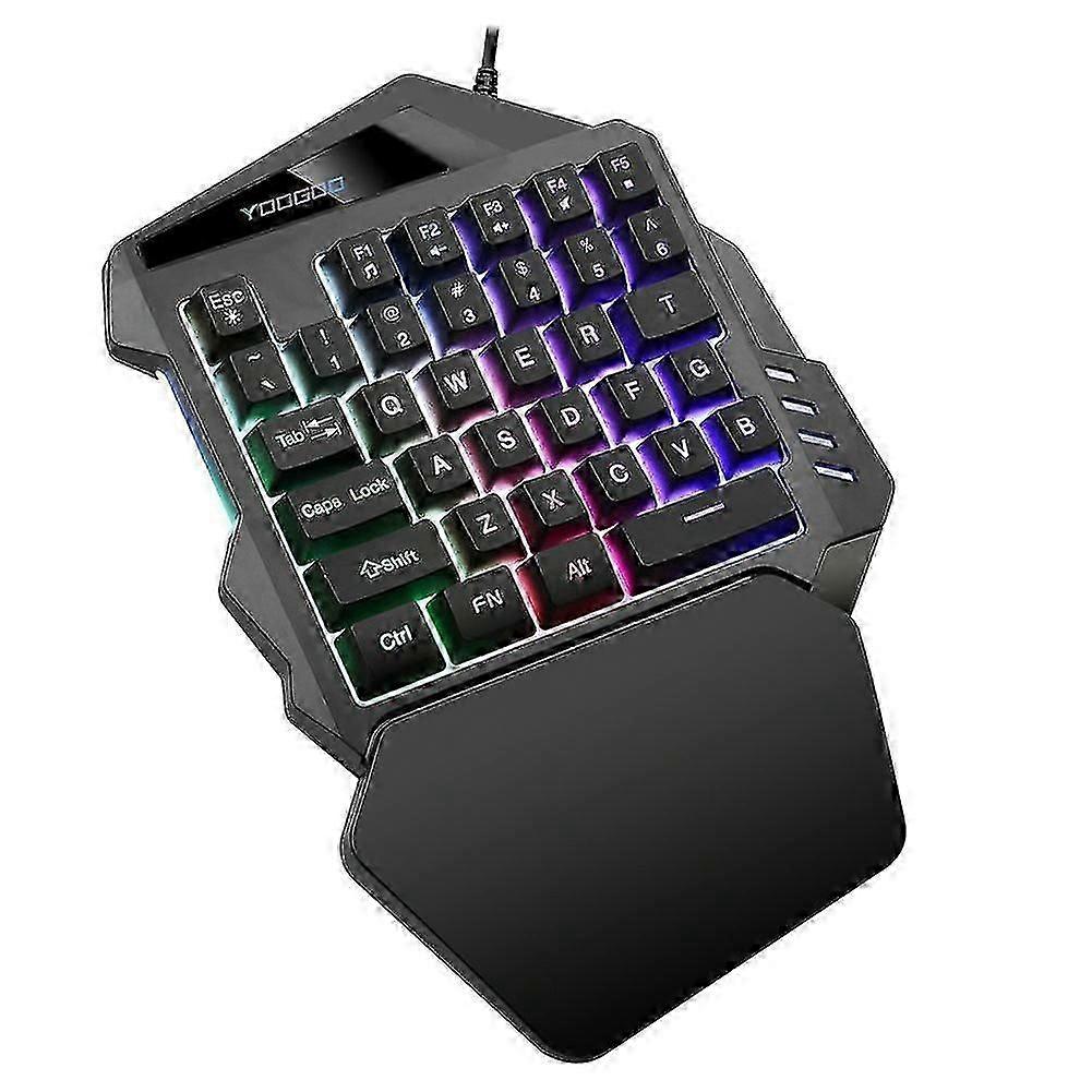 One Handed Gaming Keyboard Single Handed Mini Membrane Keyboard Professional