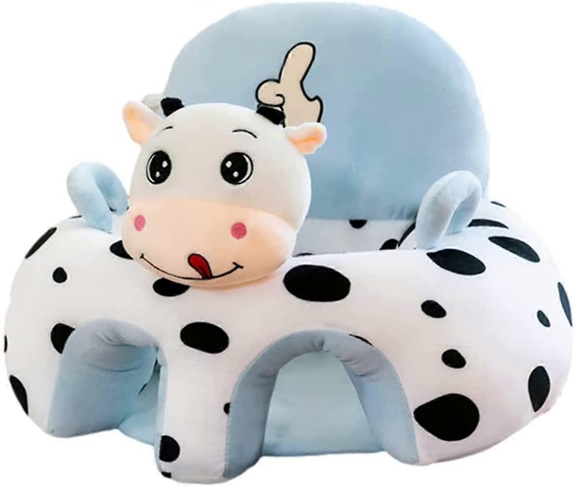 Children's Plush Chair Cow Pattern, Toddler Size Soft Plush Fabric Kids Reading Sofa