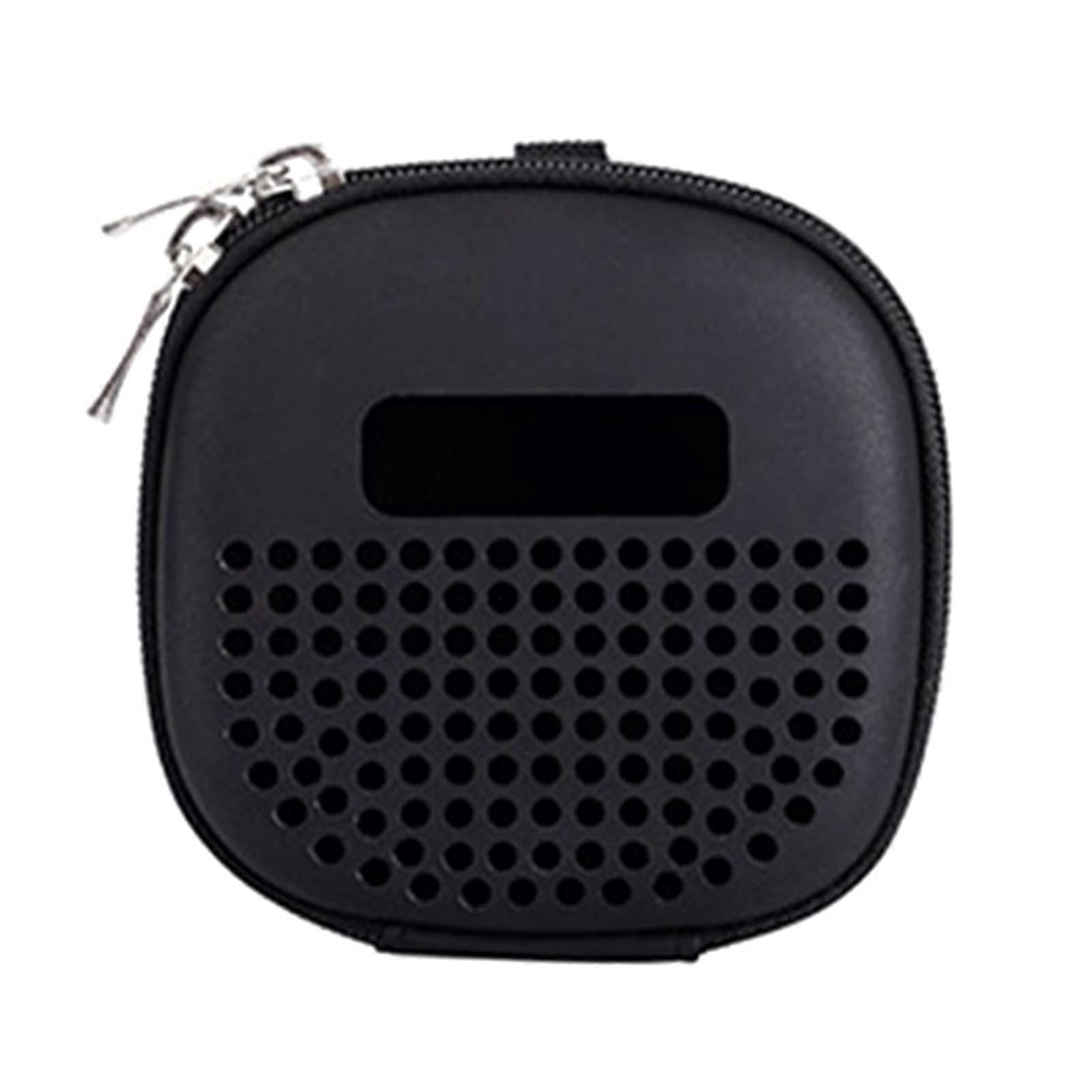 Hard Case For Compatible Portable Speaker With Strap Guard Travel Tote Bag Black