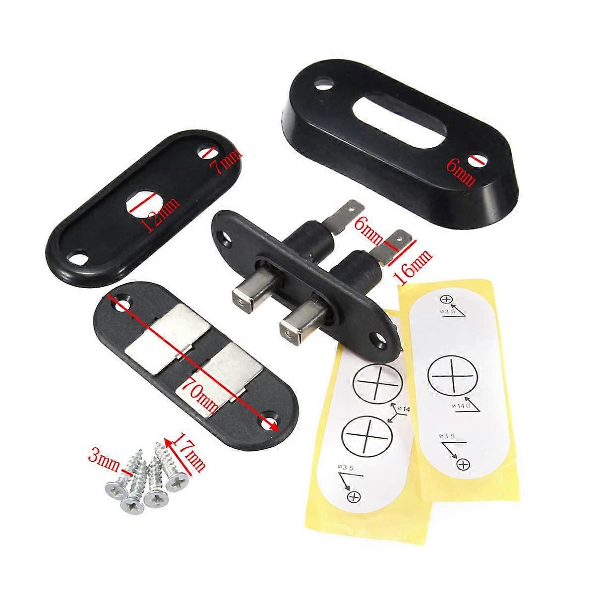 Black Sliding Door Contact Switch Car Remote Control Central Locking Accessories