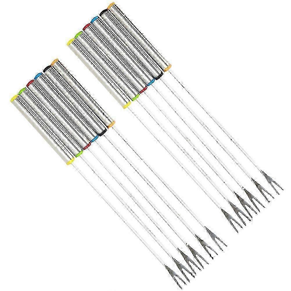 12個24cmステンレス鋼食器フォンデュフルーツデザートフォークキッチンバーツール