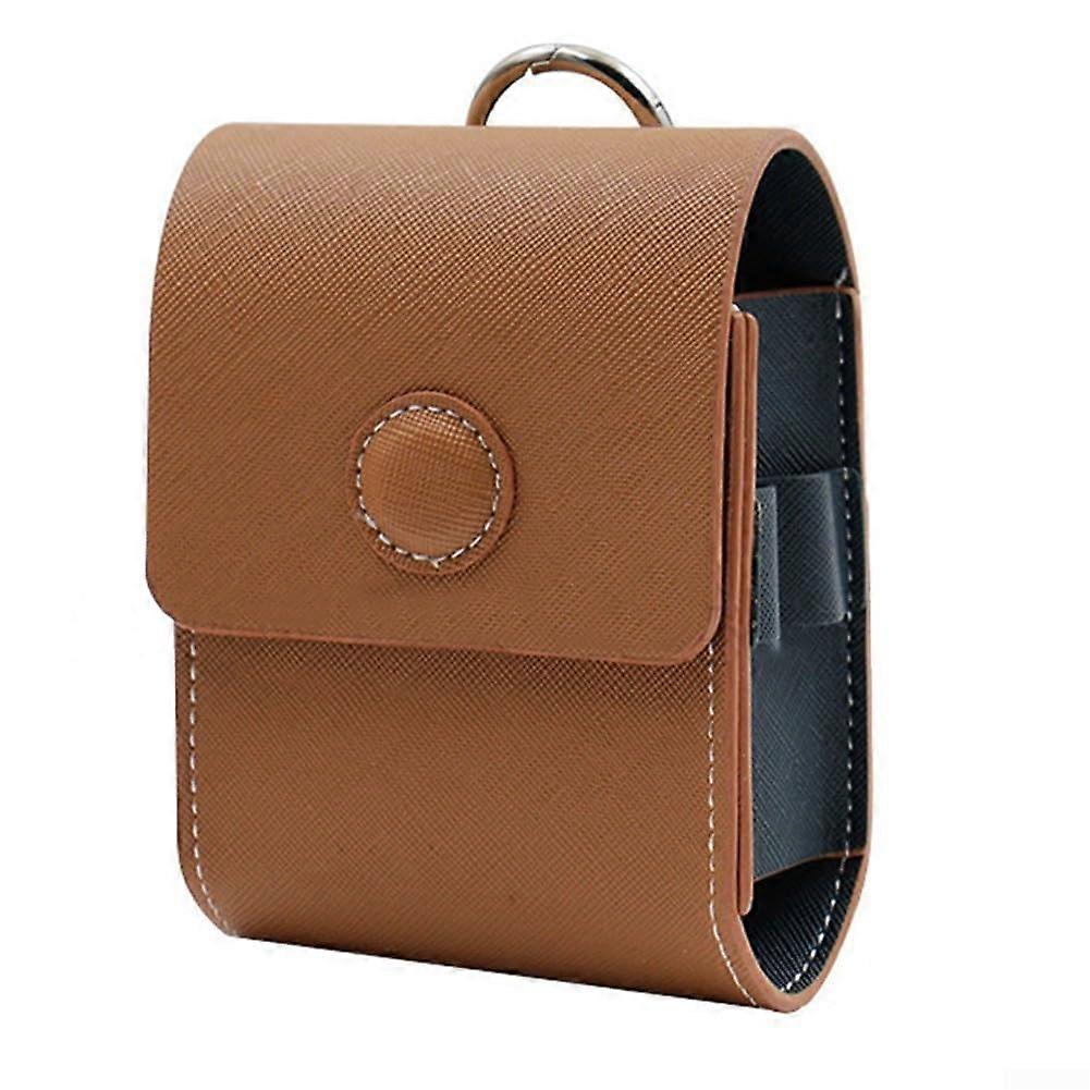 Portable Rangefinder Storage Bag PU Leather Waterproof Shockproof Golf Rangefinder Carrying Case With Ring