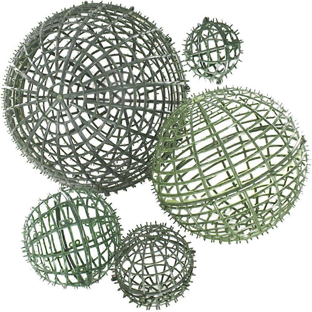 5pcs fiore artificiale pianta topiaria palla supporto plastica pianta rack finto erba sfera telaio rack