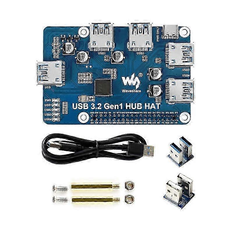 4-Port-stapelbarer USB-3.2-Gen1-Hub-Hut für Raspberry Pi 4b/3b+/3b/2b/zero