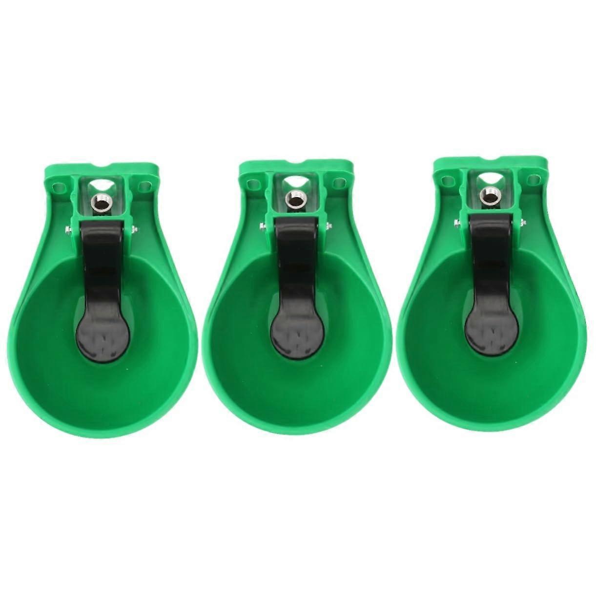 3 Pcs Automatic Drinking Bowl for Cattle with Large Capacity, TouchSensitive Design for Water Saving, Durable Plastic, Comfortable ArcShaped Design