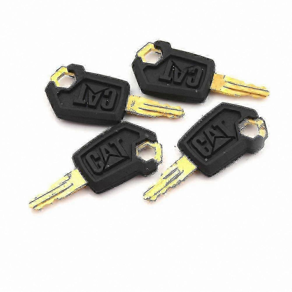 4-Piece Heavy Equipment Ignition Key Set for Loaders and Dozers 5p8500 Replacement Keys