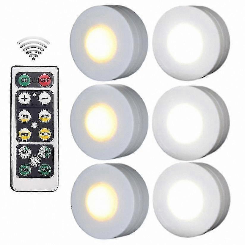Dimmable LED Under Cabinet Light with Touch Sensor, Battery Operated Remote Control Night Lamp for Garden Decor