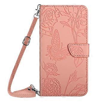 Wallet Leather Pink Shoulder Chain Flip Stand Cover with Magnetic Lid Case for Redmi Note 14 Pro/Note 14 Pro+ 5G