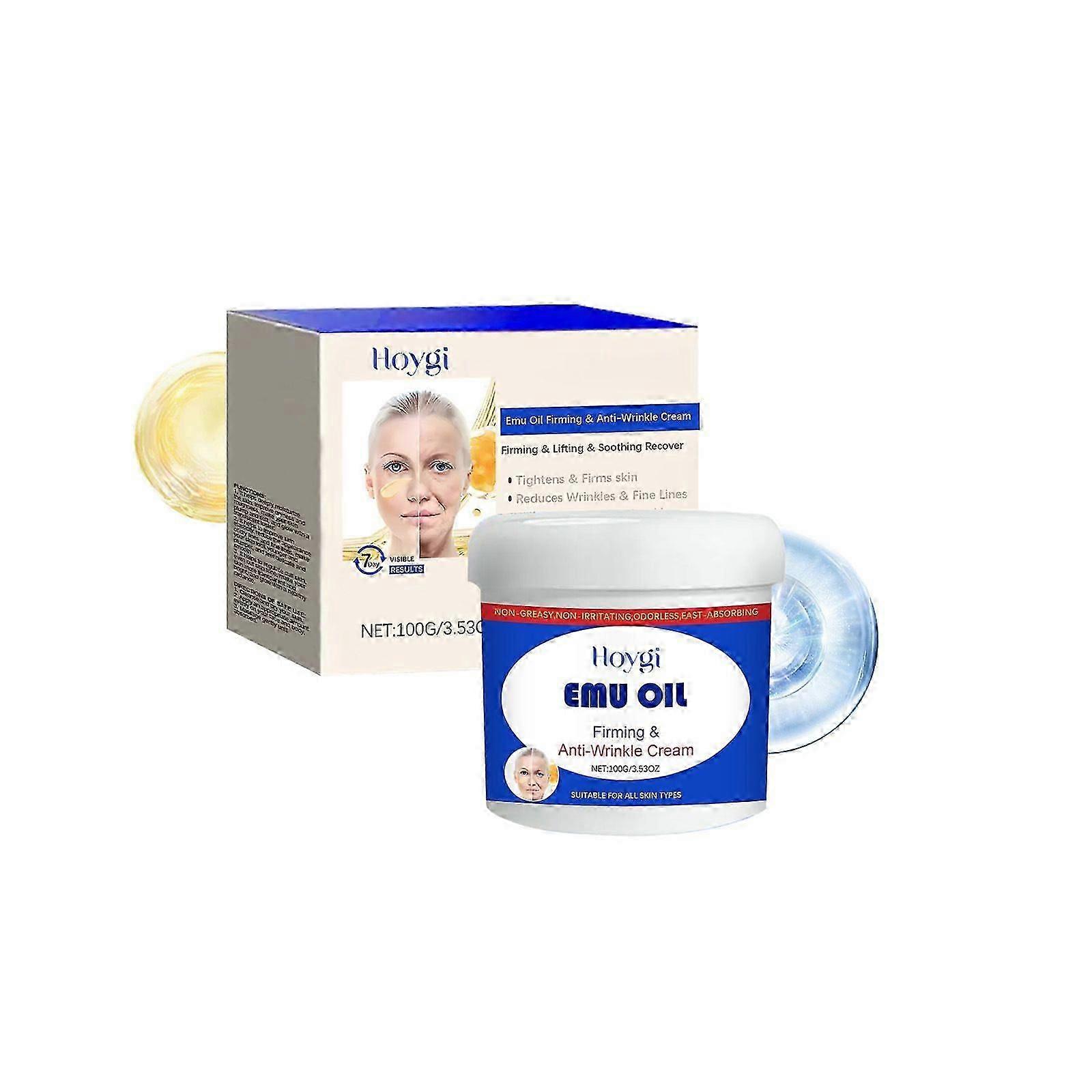 Anti-Wrinkle Firming Cream, Emu Oil Firming and Anti-Wrinkle Cream - Firming, Lifting & Soothing Recovery For Face and Body