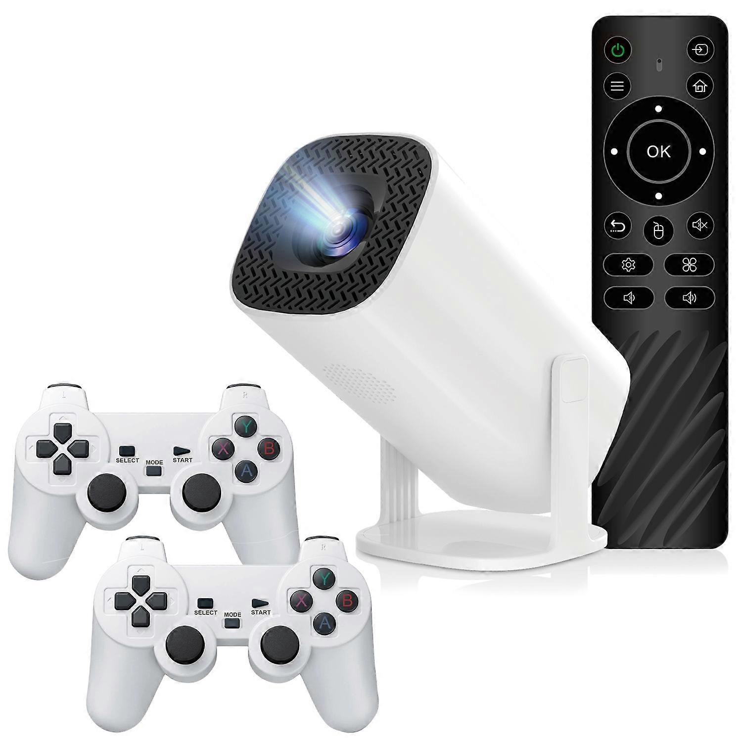 P30MAX Portable Gaming Projector with 2 Controller 720P HD Android 11 36000+ Games Screen