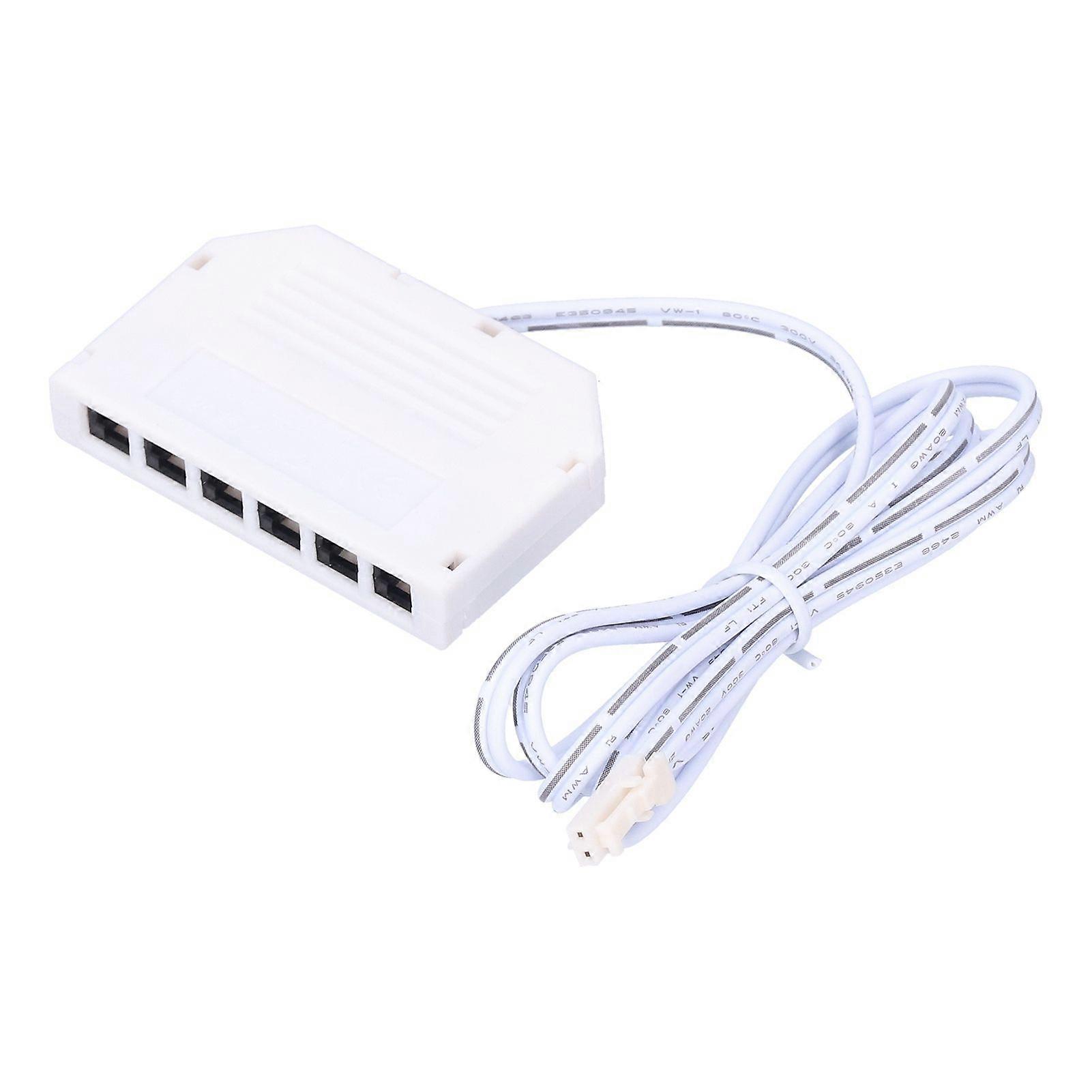 6-Hole External Junction Box Cable Splitter Accessory for LED Cabinet Light
