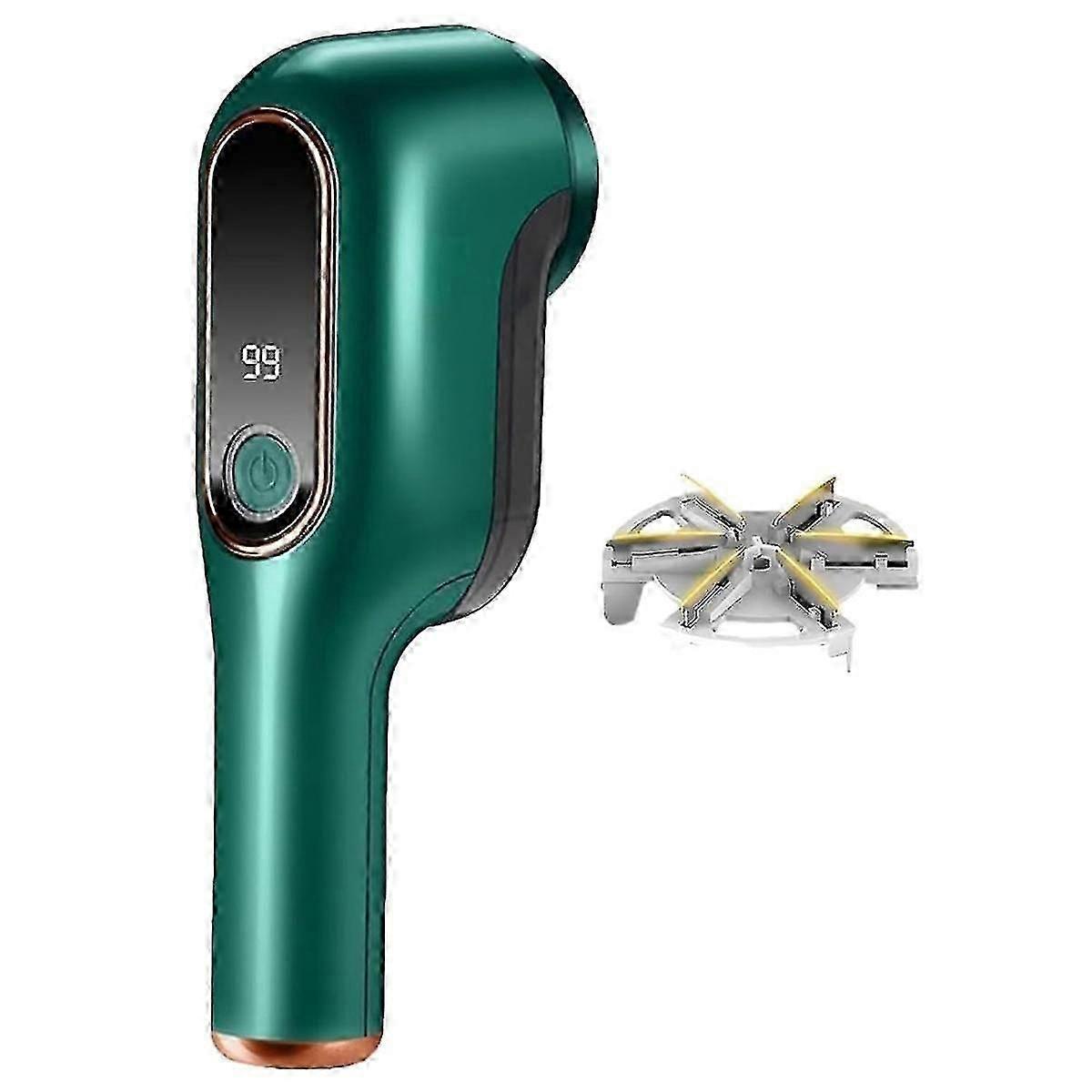 Electric Lint Remover Rechargeable,Lint Remover, Intelligent Digital Display Lints Shaver, Digital--Green