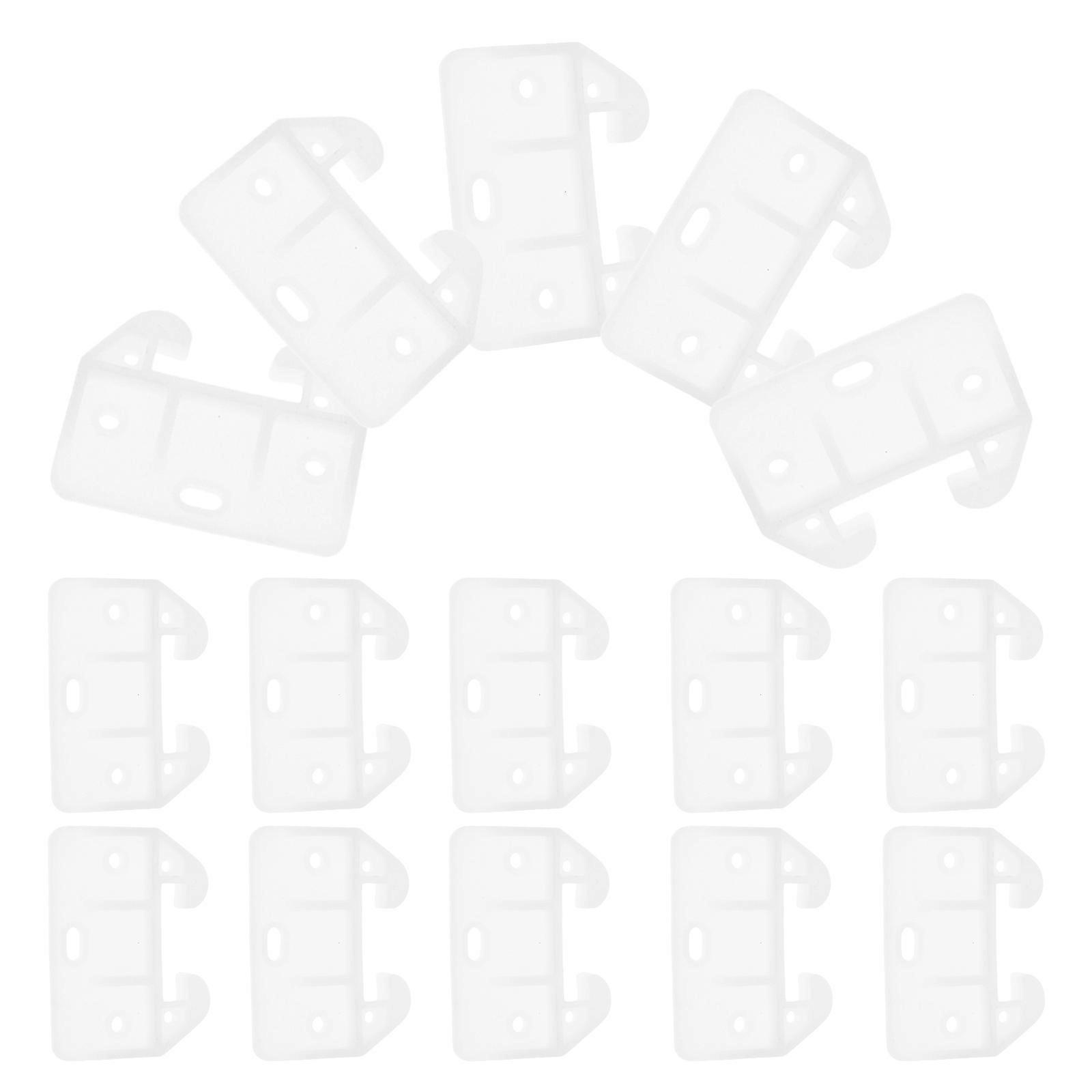 16pcs Durable Plastic Drawer Guides Brackets Smooth Sliding Tracks for Wardrobe Cabinet Dresser Furniture Accessories Easy Installation
