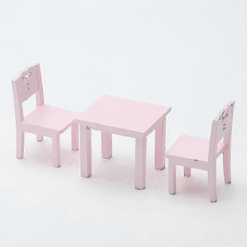Conjunto de mesa e cadeiras para crianças para encenação - móveis pequenos de 3 peças