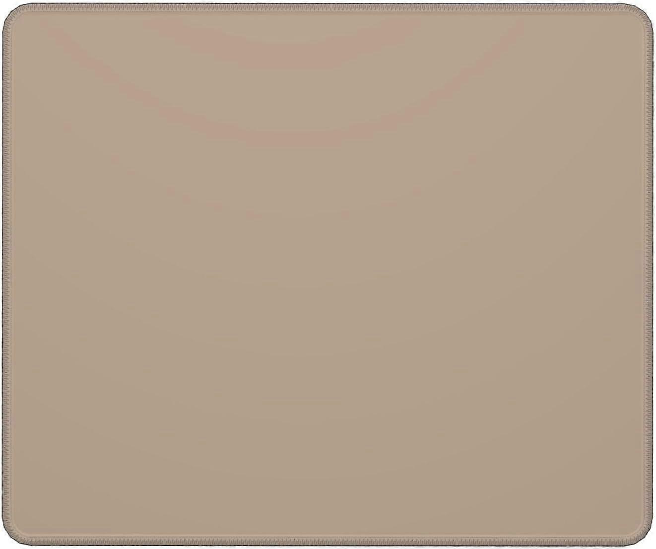 Solid Color Light Brown  Mouse Pad,NonSlip Rubber Base Durable Stitched Edges