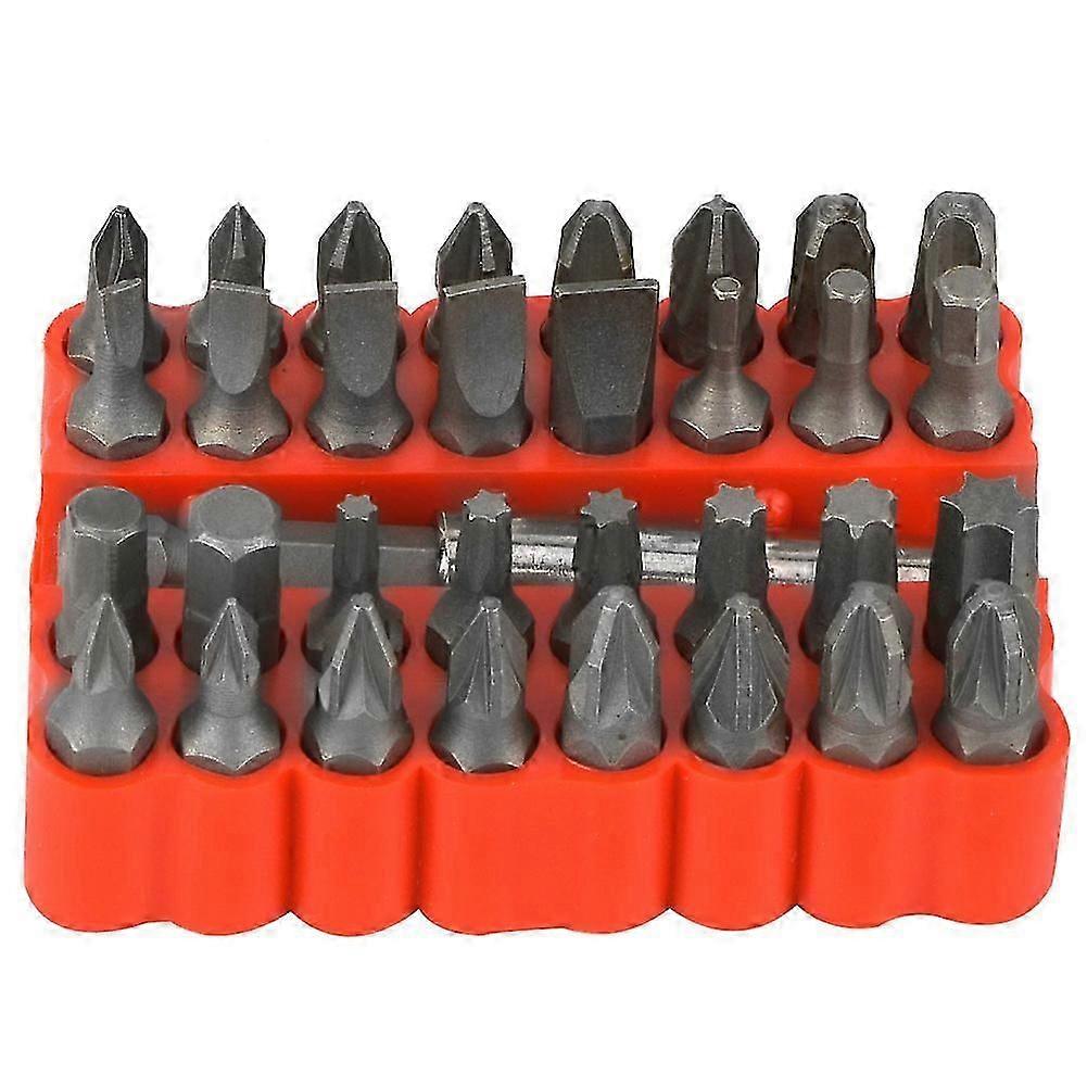 33Pcs Security Bit Screwdriver Tool Set Hex Screwdriver Bolts Hardware Tool (Solid)