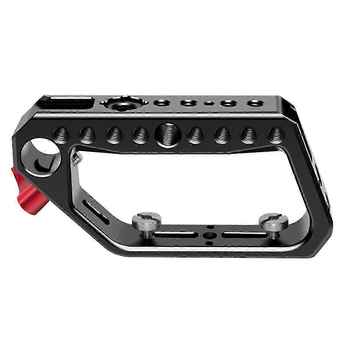Camera Top Handle Grip with Cold Shoe Mount 1/4 3/8 Cheese Holes for 15mm Rail Rod Clamp DSLR Camera
