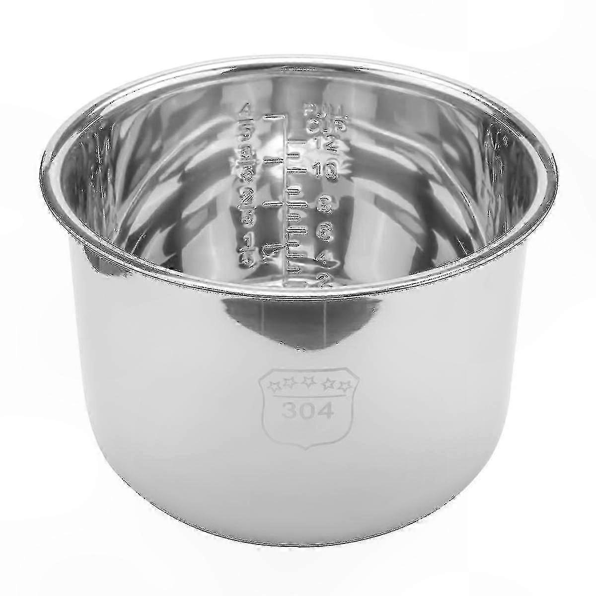 6L Stainless Steel Inner Pot for Pressure Cooker Replacement