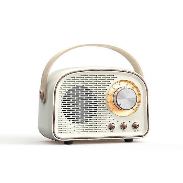 IC Mini Radio Bluetooth Speaker, Portable Small Speaker White, compact and easy to carry.